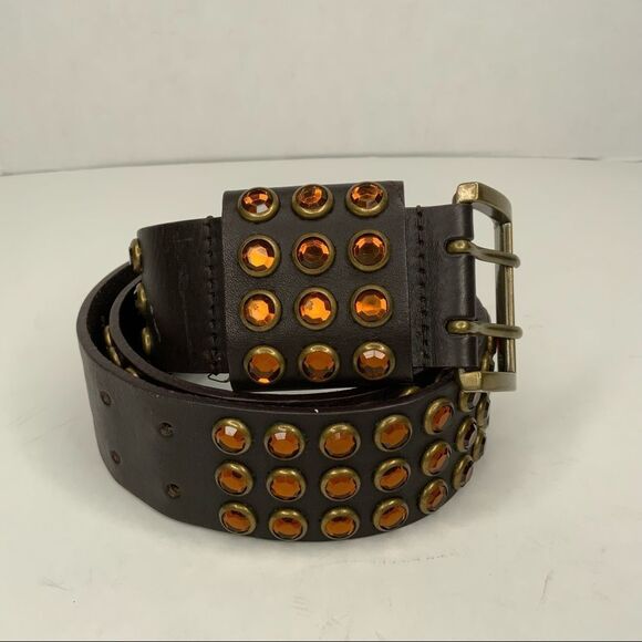 Betsy Johnson leather embellished belt. - Picture 5 of 8